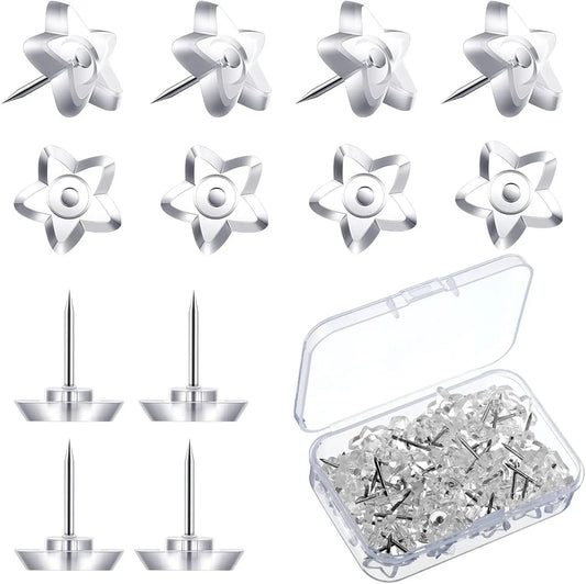 Bview Art Plastic Star Push Pins Colorful Clear Thumb Tacks Cork Peaceful Pleasures Health and Wellness TM100pcs