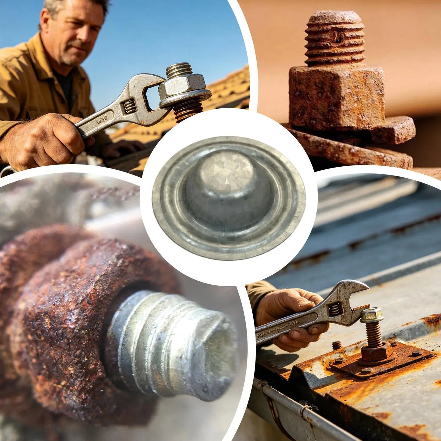50-Pack Metal Roof Screw Caps – Rustproof Weatherproof Covers
