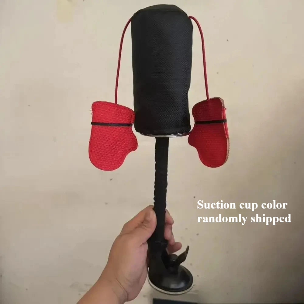 Cartoon Cat Punching Bag Toy with Boxing Gloves Suction Cup For Kittens and Adult Cats Indoor Toy Color Random Shipped Pet Peaceful Pleasures Health and Wellness