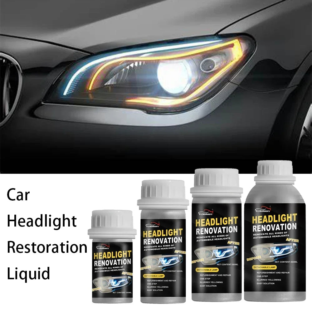 800ml Headlights Liquid Polymer Headlight Chemical Polish Repair Fluid Refurbishment Scratch Repair Polishing for Motorcycle Peaceful Pleasures Health and Wellness