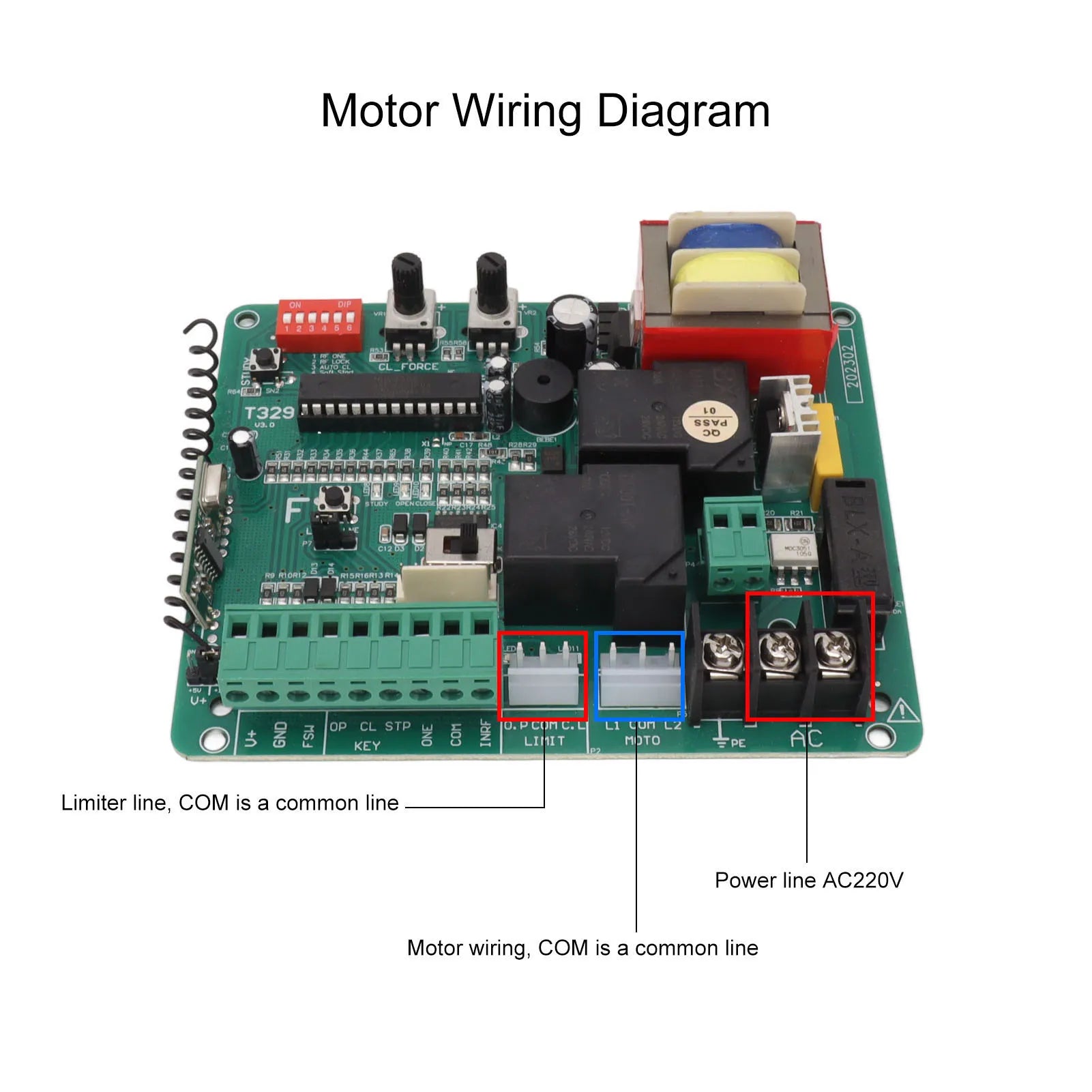 Door Motor Control Board LED Indication Long Remote Distance 220V Sliding Gate Motor Control Board Anti Interference for Car Peaceful Pleasures Health and Wellness