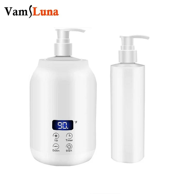Electric Massage Oil Warmer 250ml | LED Lotion Heater Dispenser