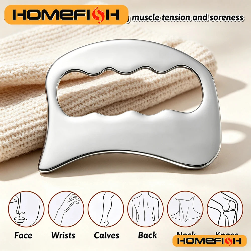 Stainless Steel Gua Sha Board | Sports & Fitness Massage Tool