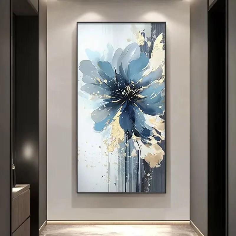 Beautiful Big Flowers Picture For Home Wall Decor Pure Hand Painted Oil Painting On Canvas Hanging Poster Mural For Living Room Peaceful Pleasures Health and Wellness
