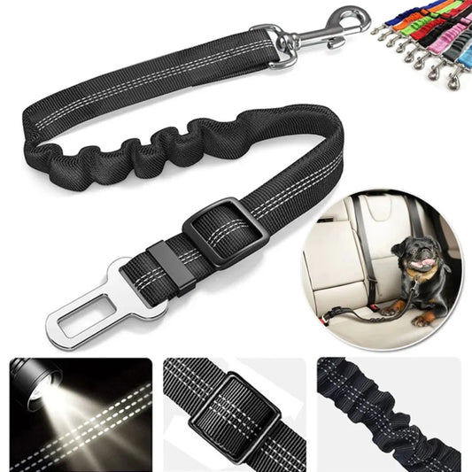 Reflective Dog Seat Belt – Adjustable Nylon Bungee Car Harness Dog Car Safety Belt Peaceful Pleasures Health and Wellness