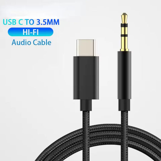 USB-C to 3.5mm AUX Audio Cable | Car & Headphone Adapter USB-C Audio Adapter Peaceful Pleasures Health and Wellness