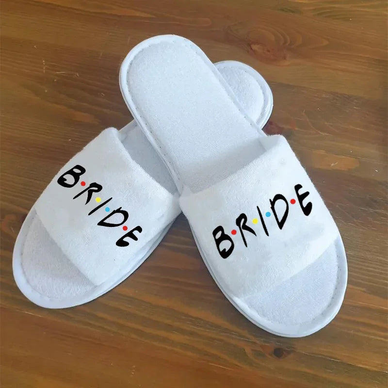 Bride to Be Slippers | Friends Themed Bachelorette Bridal Gift Novelty Bridal Slippers Peaceful Pleasures Health and Wellness bride slipper