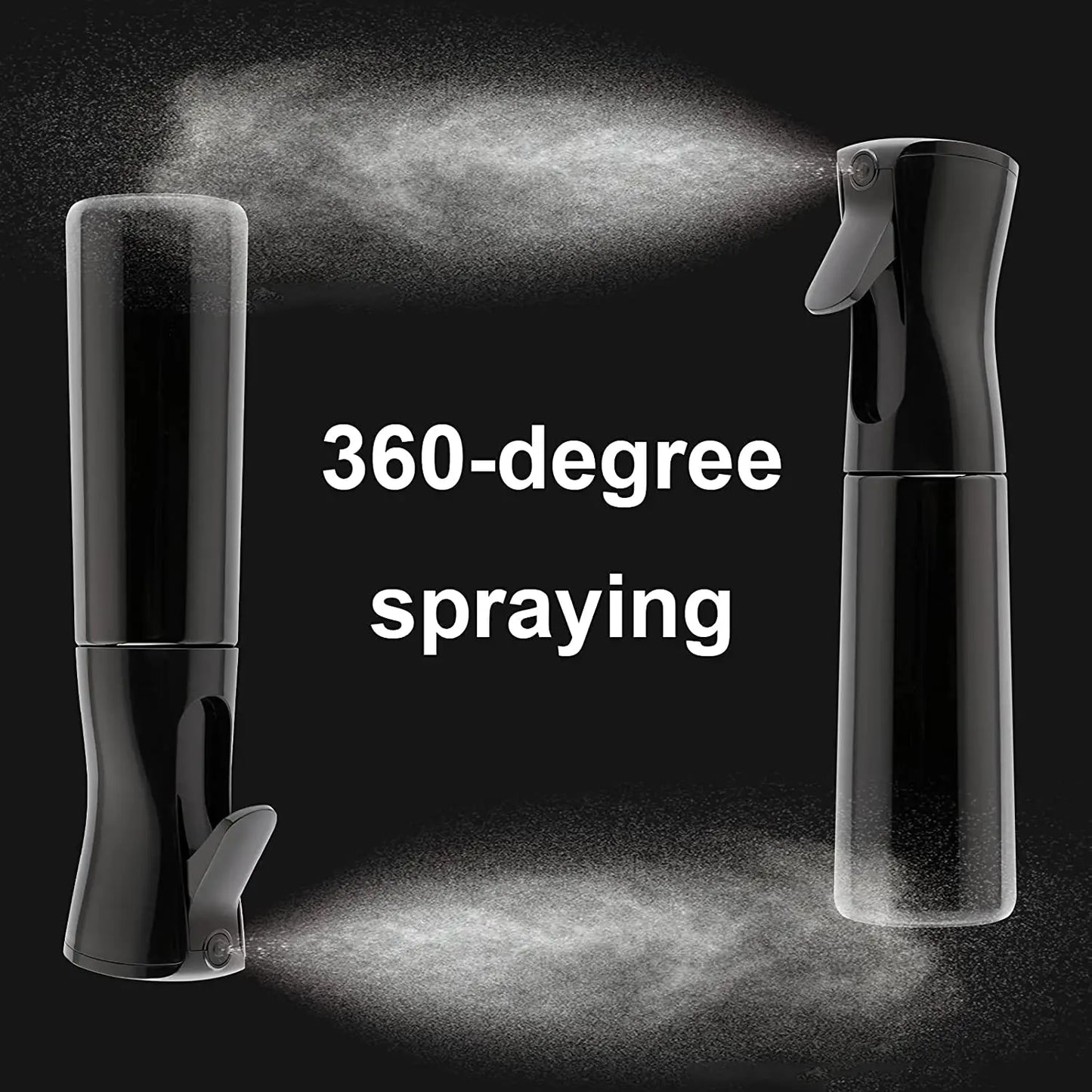 200ml Continuous Spray 360° Upside Down Fine Mist Sprayer Refillable High Pressure Water Bottle for Barber Hair Styling Salon Peaceful Pleasures Health and Wellness