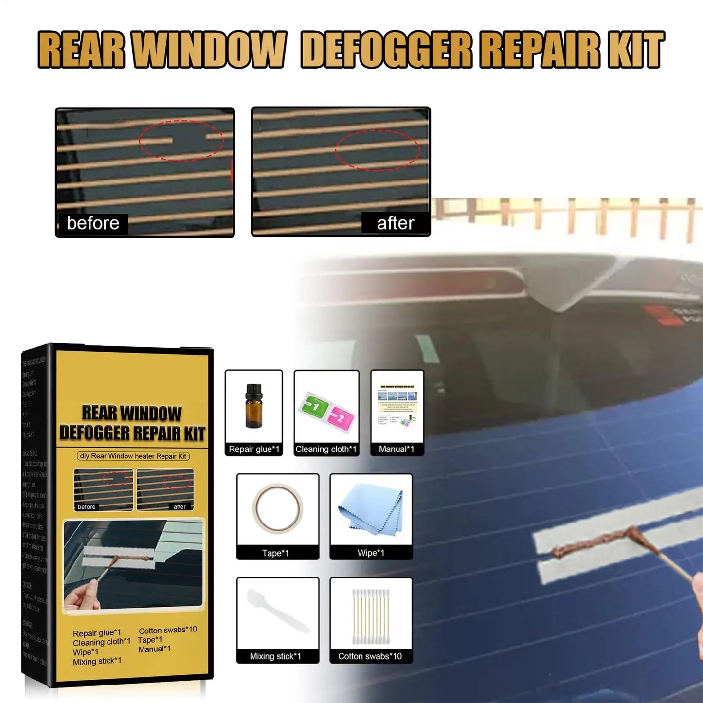 Rear Window Defroster Repair Kit – Conductive Paint Fix