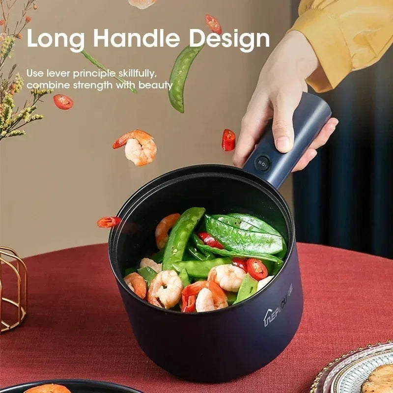 Non stick Multifunctional Electric Skillet Cooker Single Double Layer Hot Pot Rice Cooker 220V For Dormitory Home Use Peaceful Pleasures Health and Wellness