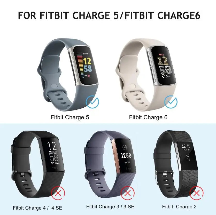 Silicone Replacement Band for Fitbit Charge 5 & 6 – Soft Strap Peaceful Pleasures Health and Wellness