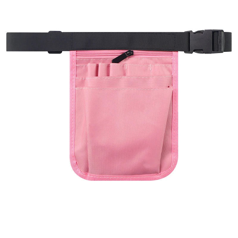 Nursing Adjustable Waist Bag Nurse Tool Storage Bag Hairstylist Makeup Technician Tool Storage Waist Bag Peaceful Pleasures Health and Wellness pink