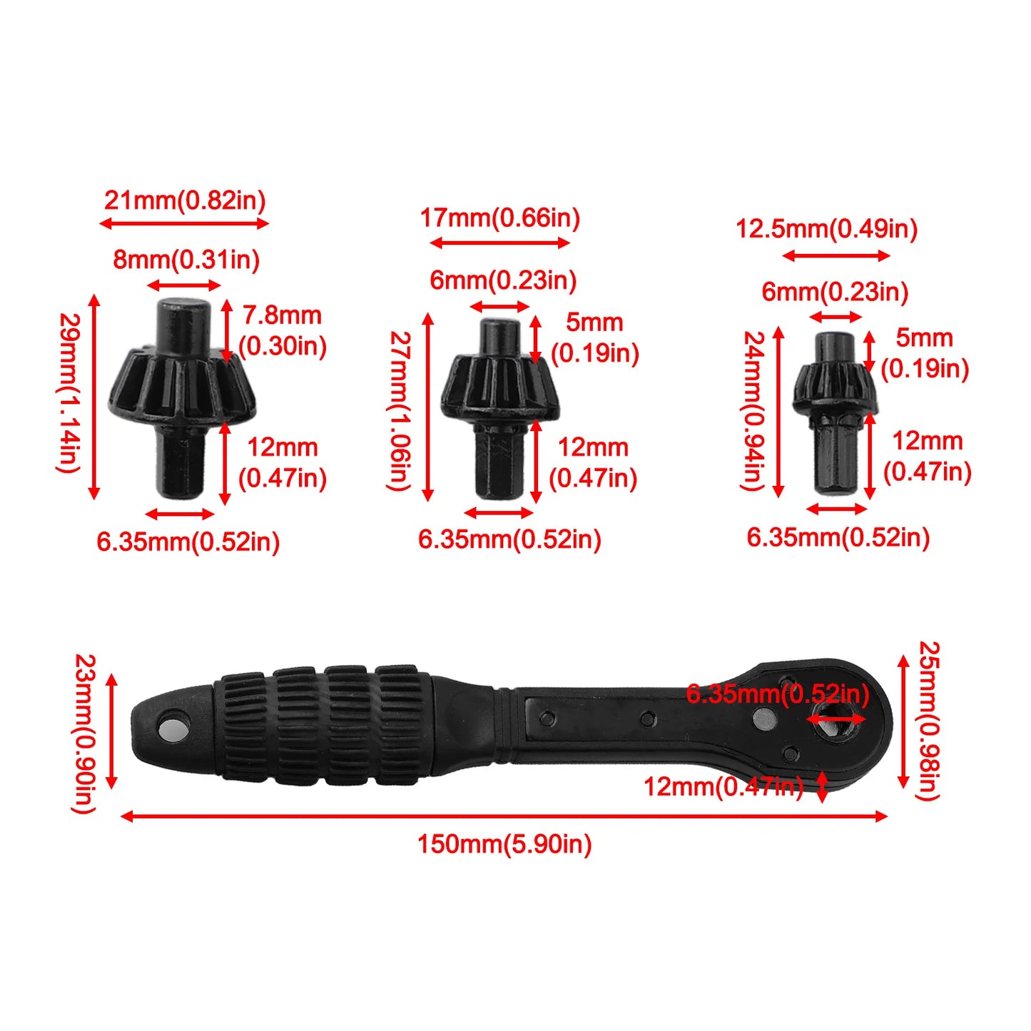 Interchangeable Drill Chuck Key Wrench Ratchet Spanner Press Clamping