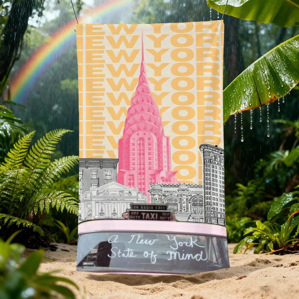 Paris Architecture Quick-Dry Beach Towel | Travel & Pool Towel Quick-Dry Beach Towel Peaceful Pleasures Health and Wellness