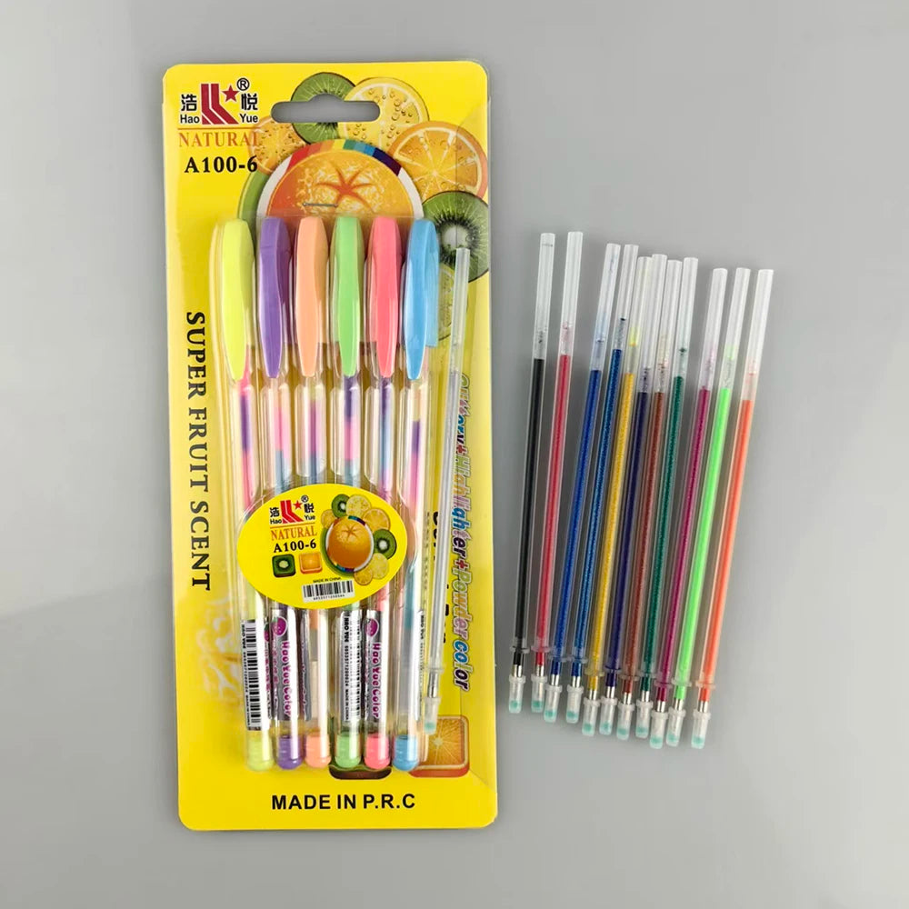 Neon Glitter Gel Pen Set 1.2mm | Journaling, Crafts & Art