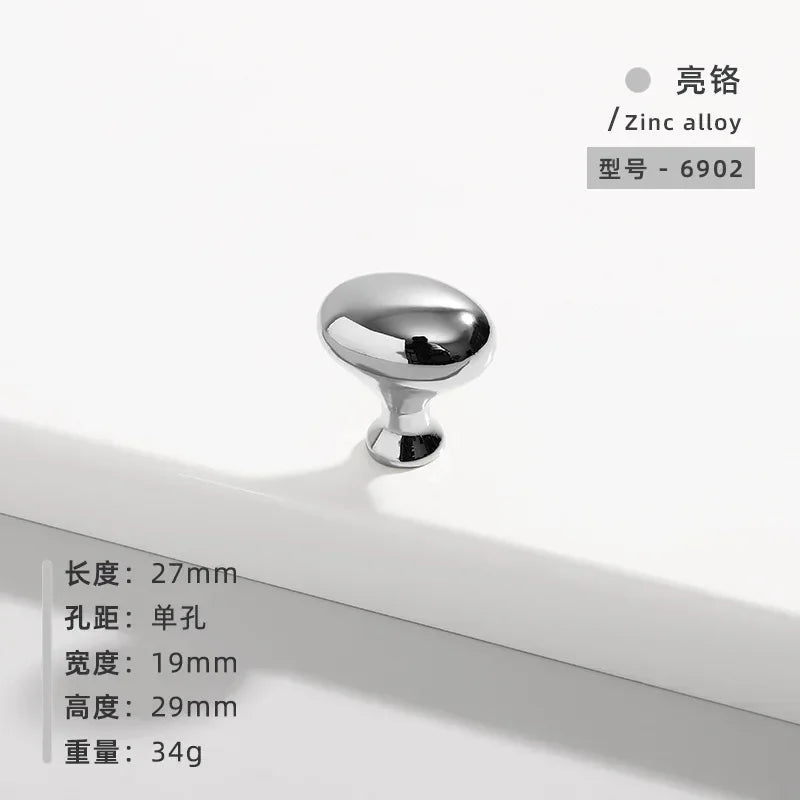 Minimalist Oval Cabinet Knobs & Drawer Handles – Zinc Alloy