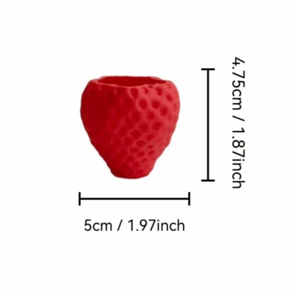 Strawberry Flower Pot – Cute Desktop Planter & Storage Box