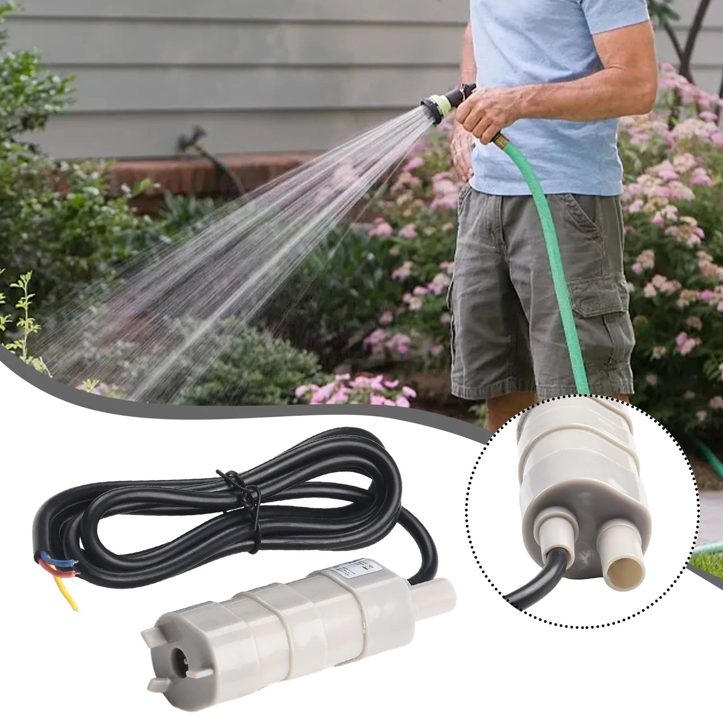 H 12V Submersible Water Pump Garden Sprinklers Lawn Motorhome Pond