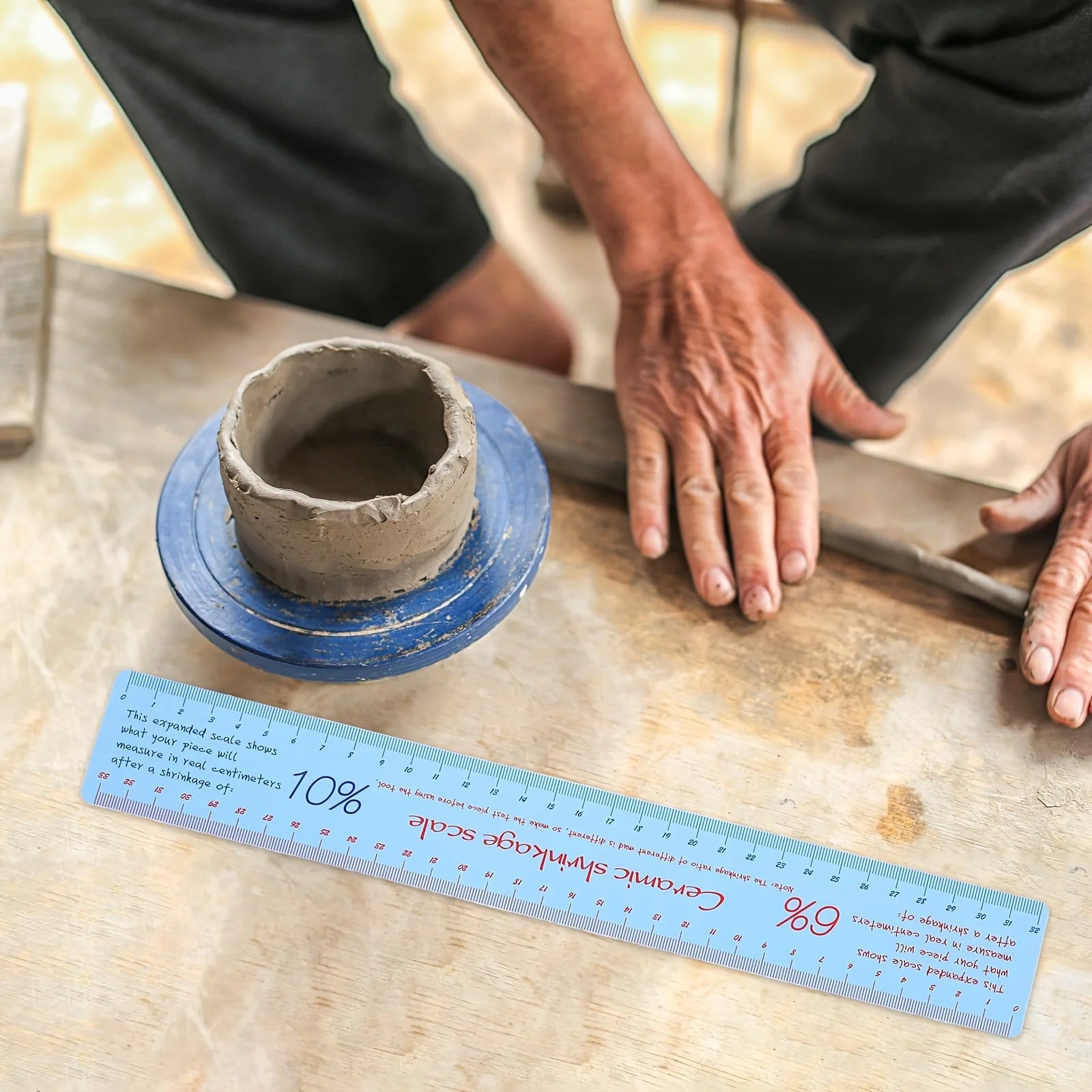 2-Piece Pottery Clay Measuring Ruler Set – Ceramic Sculpting Tools Pottery Measuring Rulers Peaceful Pleasures Health and Wellness