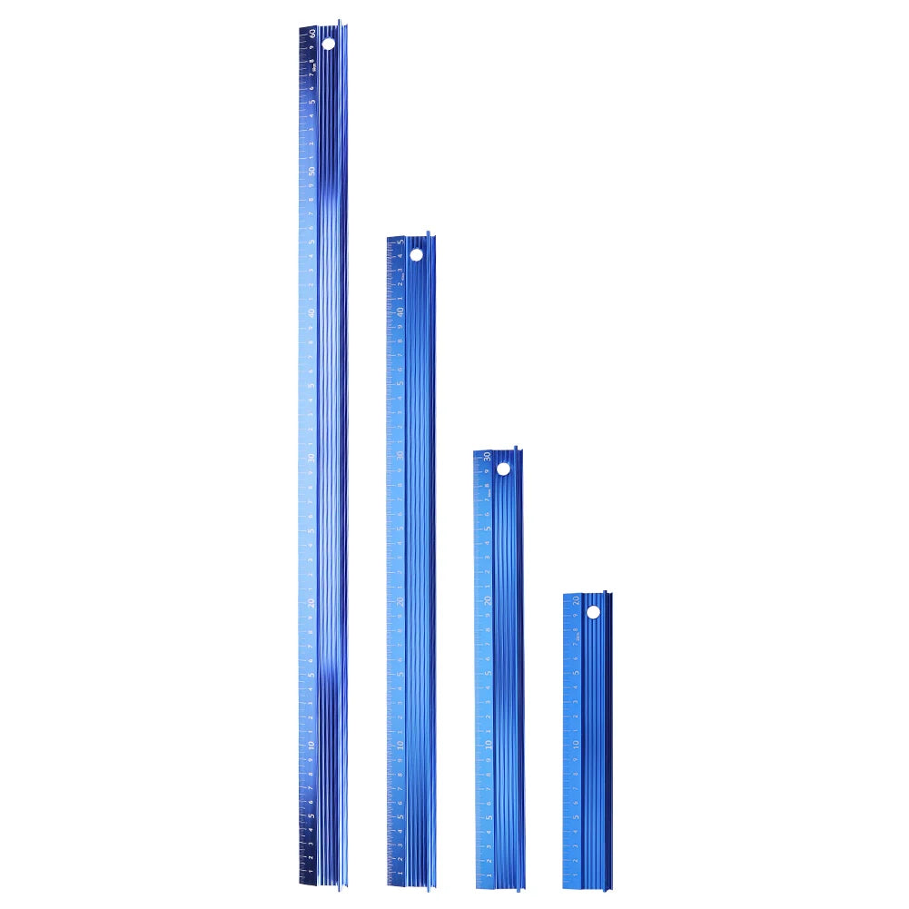 20CM 30CM 45CM 60CM Cutting Ruler Metal Craft Safety Ruler Non Slip Aluminum Alloy Multifunctional Protective Ruler Leather Tool Peaceful Pleasures Health and Wellness