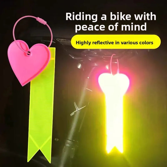 1pc Cycling reflective riding ornament, mountain bike decoration, seat ribbon, night riding warning strip, backpack pendant Peaceful Pleasures Health and Wellness