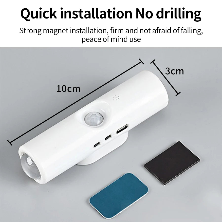 Magnetic LED Wall Lamp RGB Sunset Lamp Rechargeable Night Light with Motion Sensor for Stairs Cabinet Hallway Bedroom Room Decor Peaceful Pleasures Health and Wellness