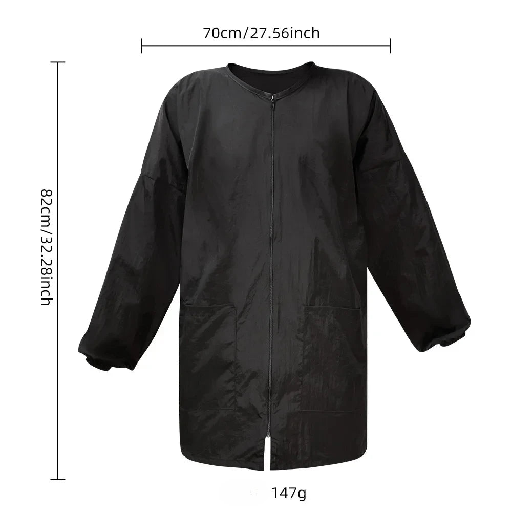 Barber Long Sleeved Haircutting Capes Waterproof Hairdresser Cutting Gown Antistatic Hairstyling Cloth Salon Peaceful Pleasures Health and Wellness