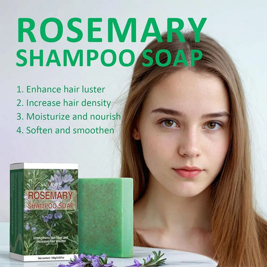 Rosemary Shampoo Bar For Hair Growth Anti Hair Loss Biotin Volumizing Hair Soap Strengthening Thickening Scalp Treatment 100g Peaceful Pleasures Health and Wellness
