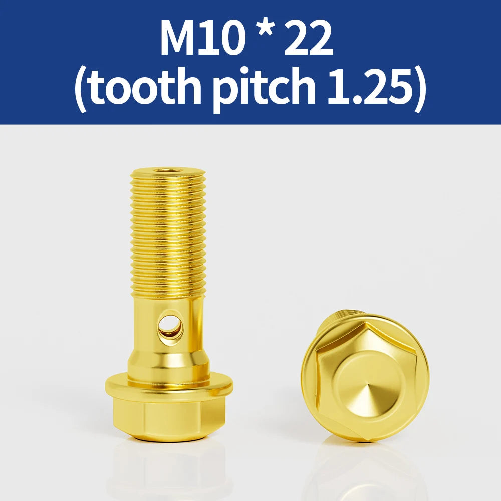 M10 Hollow Banjo Bolt Brake Caliper Oil Drain Screw Titanium