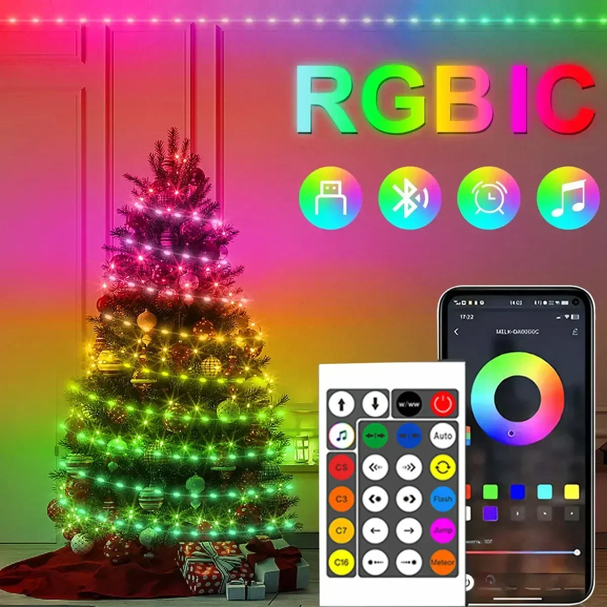 Smart Bluetooth LED Fairy Lights USB Music Sync | Party Decor