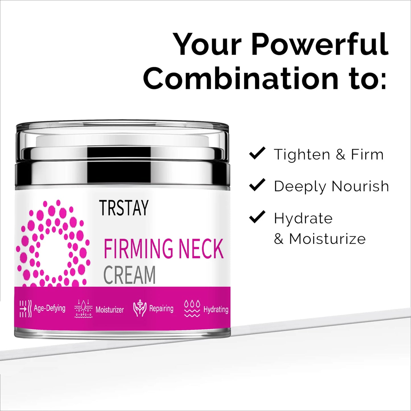 ACTIVSCIENCE Neck Firming Cream - Natural Anti-Aging Facial Moisturizer with Retinol Collagen & Hyaluronic Acid - Day & Night An Peaceful Pleasures Health and Wellness