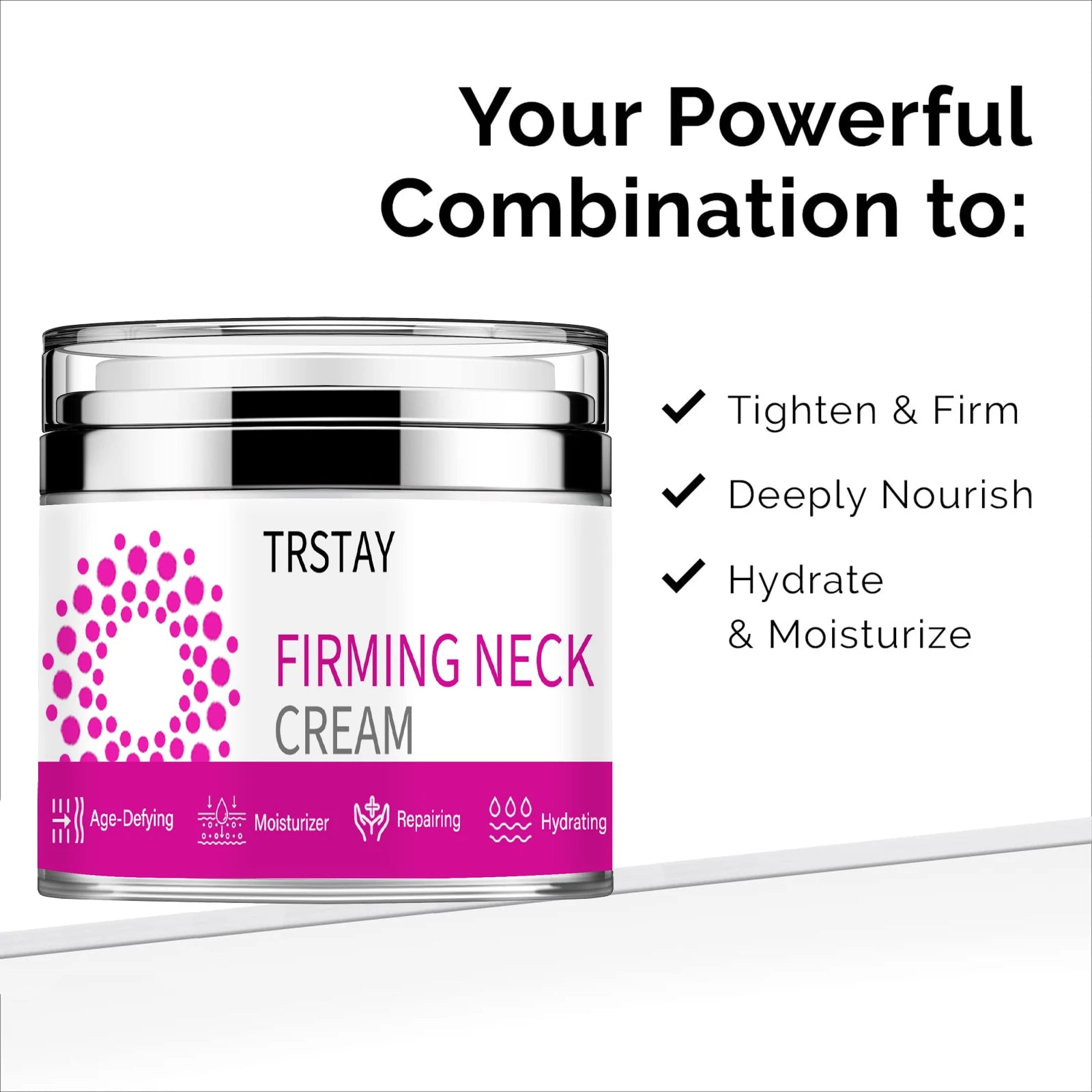 ACTIVSCIENCE Neck Firming Cream - Natural Anti-Aging Facial Moisturizer with Retinol Collagen & Hyaluronic Acid - Day & Night An Peaceful Pleasures Health and Wellness