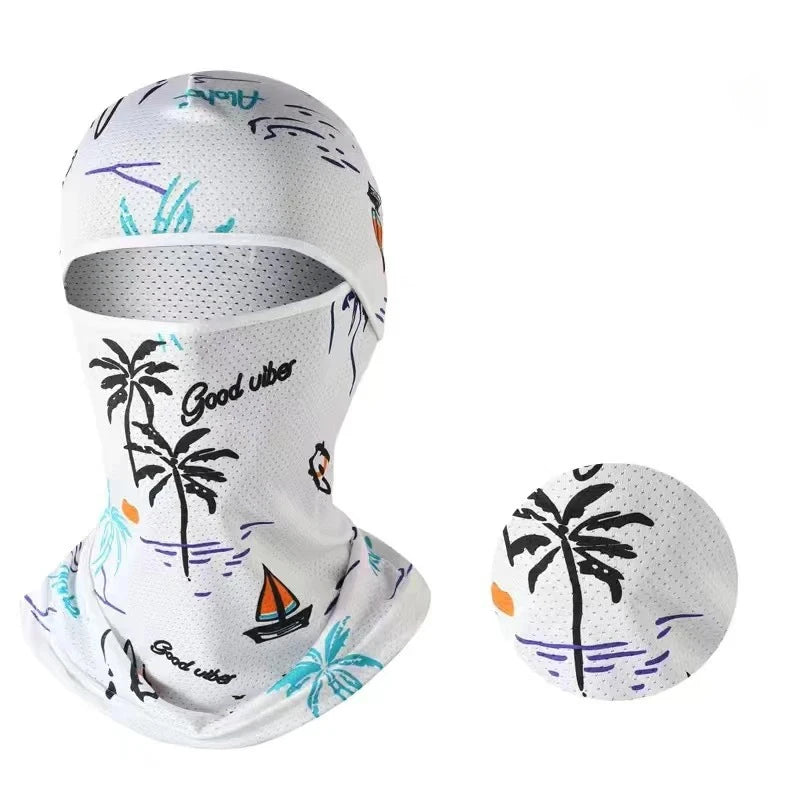 Summer Cool Ice Silk Balaclava - Full Face Cover with UV Protection for Cycling, Motorcycle & Outdoor Sports Peaceful Pleasures Health and Wellness D4