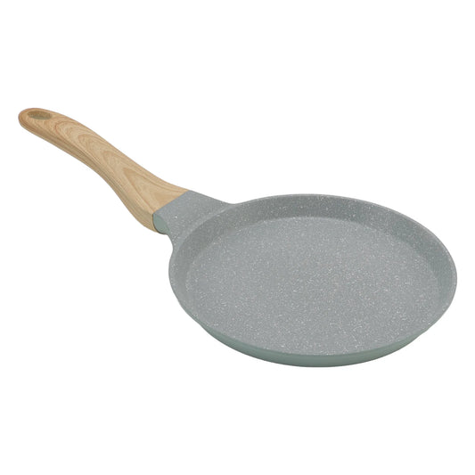 Breakfast Frying Pan Frying Pan Lightweight Aluminum Alloy Easy To Clean with Ergonomic Handle for Kitchen Peaceful Pleasures Health and Wellness 20CM