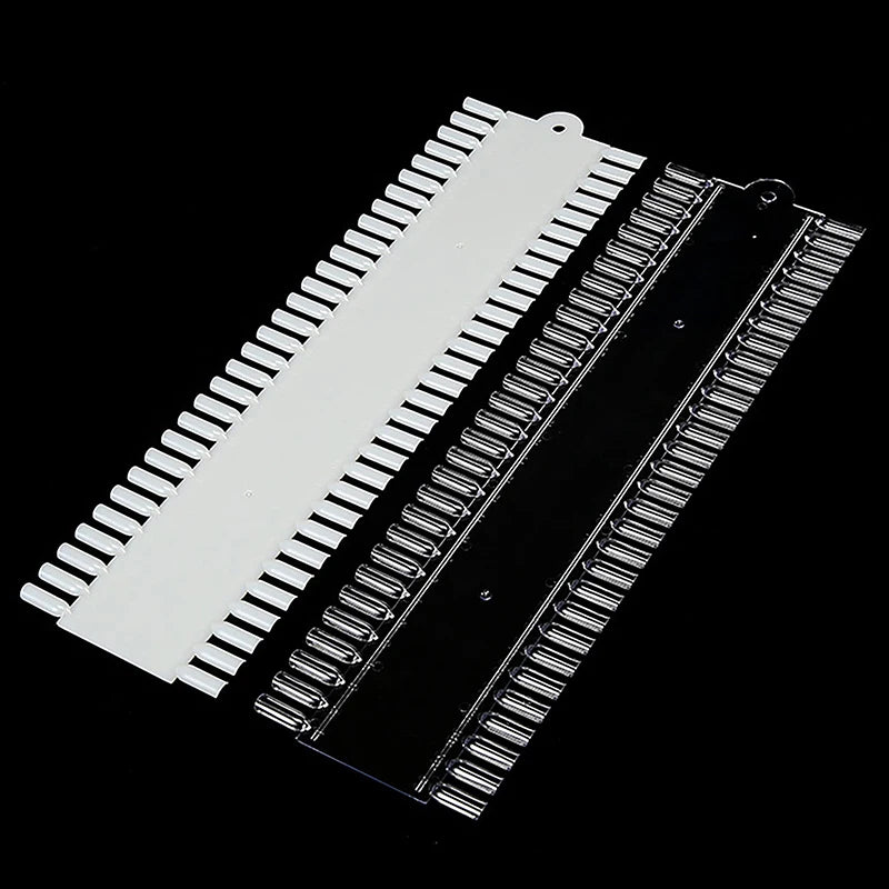 60Pcs/set False Nail Tips Nail Polish Palette Stand Show Tools Flat-Bottom Manicure Solid Plastics Nail Art Display Tools Peaceful Pleasures Health and Wellness
