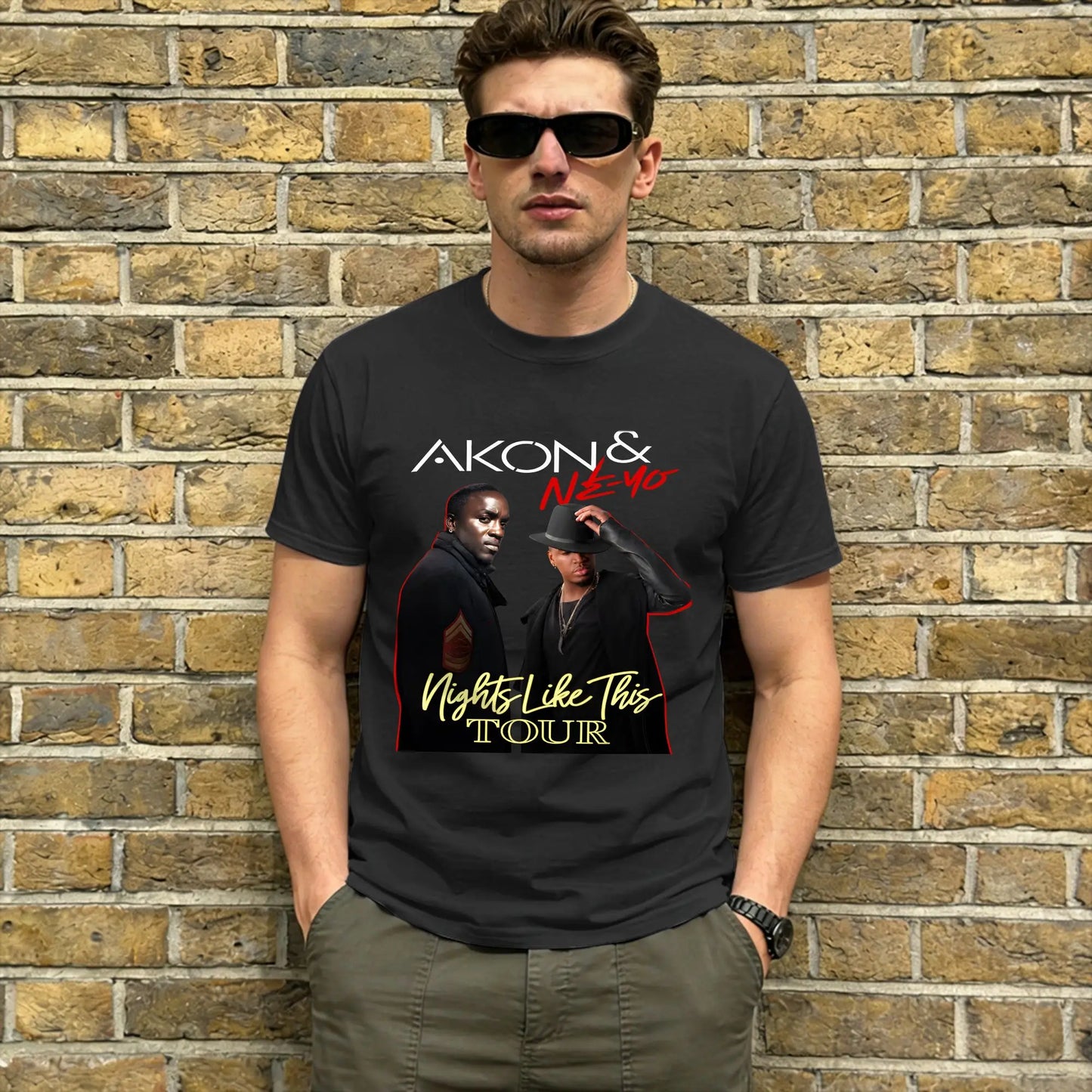 Akon Nights Like This Tour 2026 Men's Cotton T-Shirt S–6XL