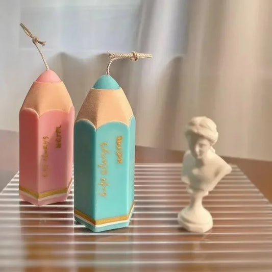 3D Pencil Shape Silicone Candle Mould DIY Cylindrical Aromatherapy Peaceful Pleasures Health and Wellness