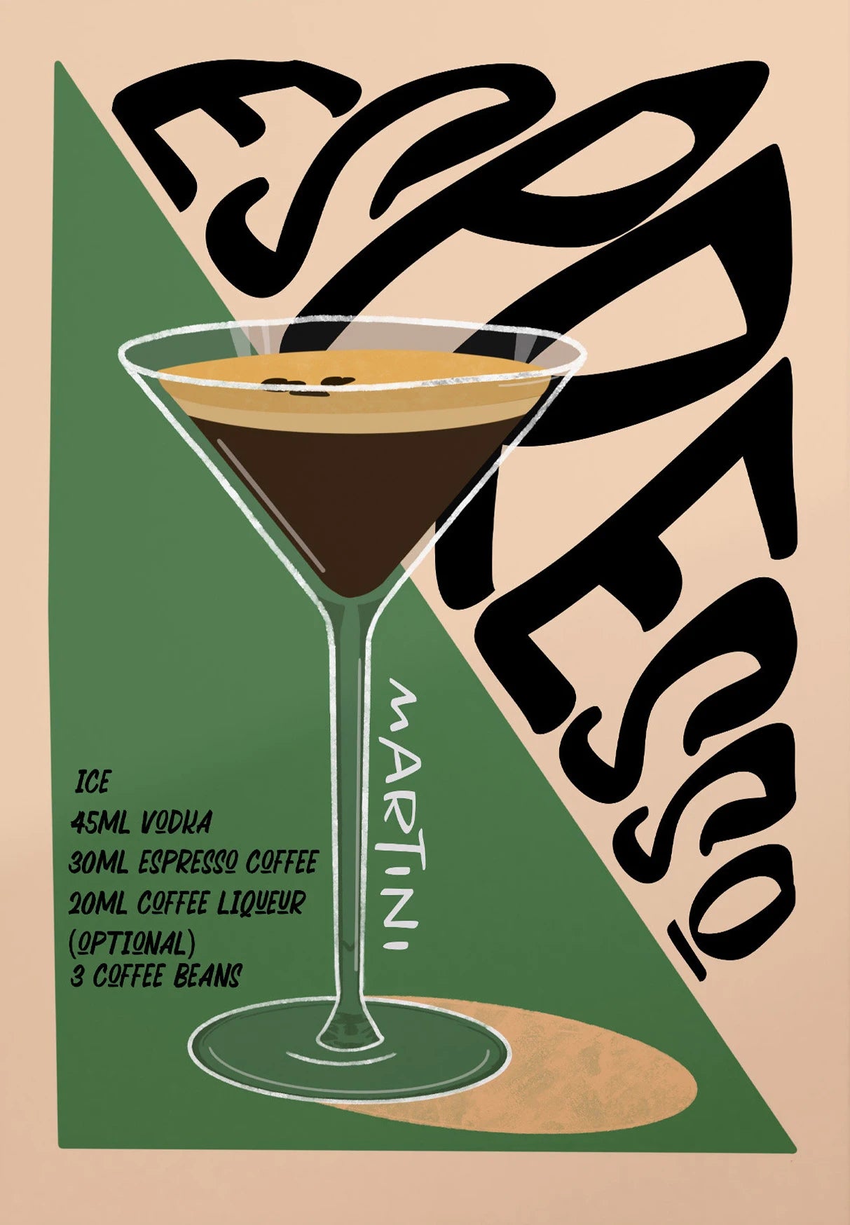 Vintage Cocktail Canvas Wall Art | Retro Bar Drinks Print