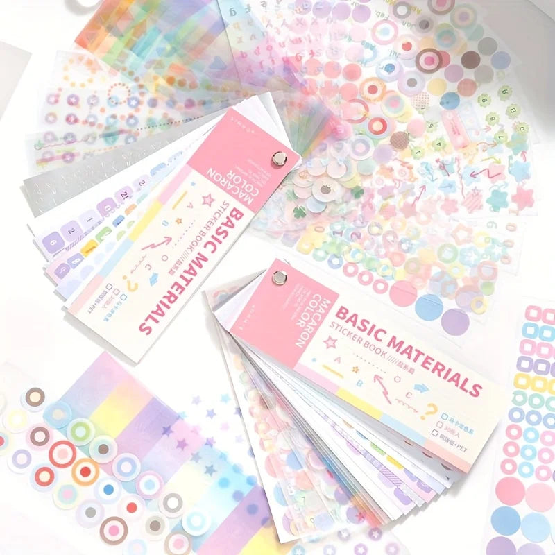 30 Sheets Rotatable Self-adhesive Stickers Morandi Series Including