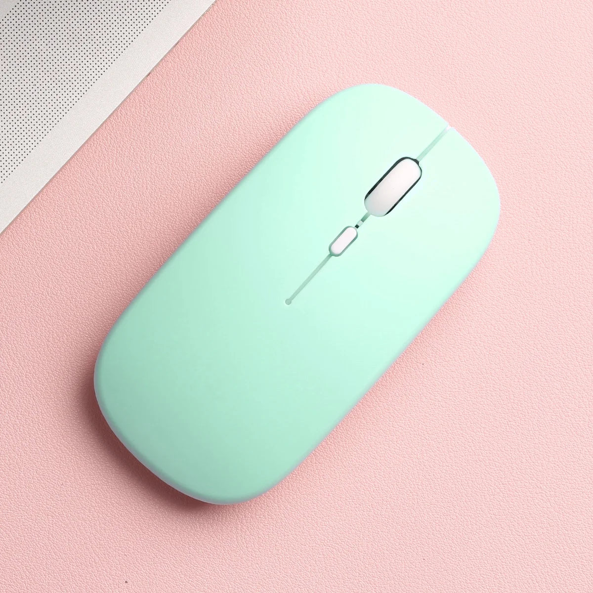 Wireless Bluetooth-compatible Mouse Portable Ergonomic Computer Mice For Laptop iPad Tablet PC Mobile Phone Office Gaming Mouse Peaceful Pleasures Health and Wellness Matte-Green