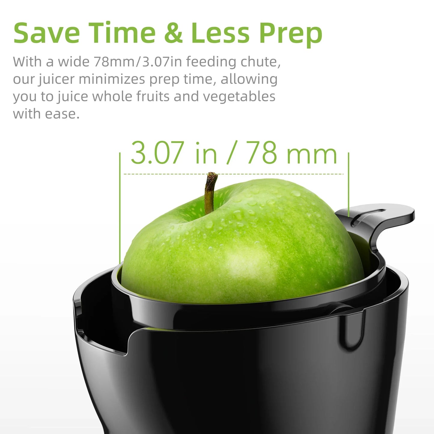 BioloMix Cold Press Juicer – 78mm Feed Chute, 200W DC Motor, BPA-Free Tritan Peaceful Pleasures Health and Wellness