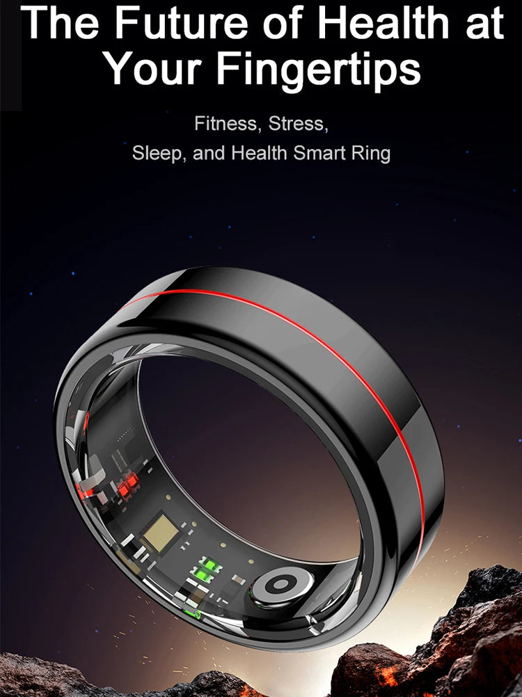 R04 Smart Ring Men Women Health andSleep Monitor 5ATM Waterproof Ring Multi-sport Mode Camera Control Peaceful Pleasures Health and Wellness