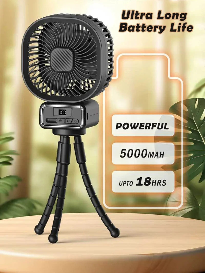 URGGU 5000mAh Portable Octopus Fan – Stroller, Camping & Desk