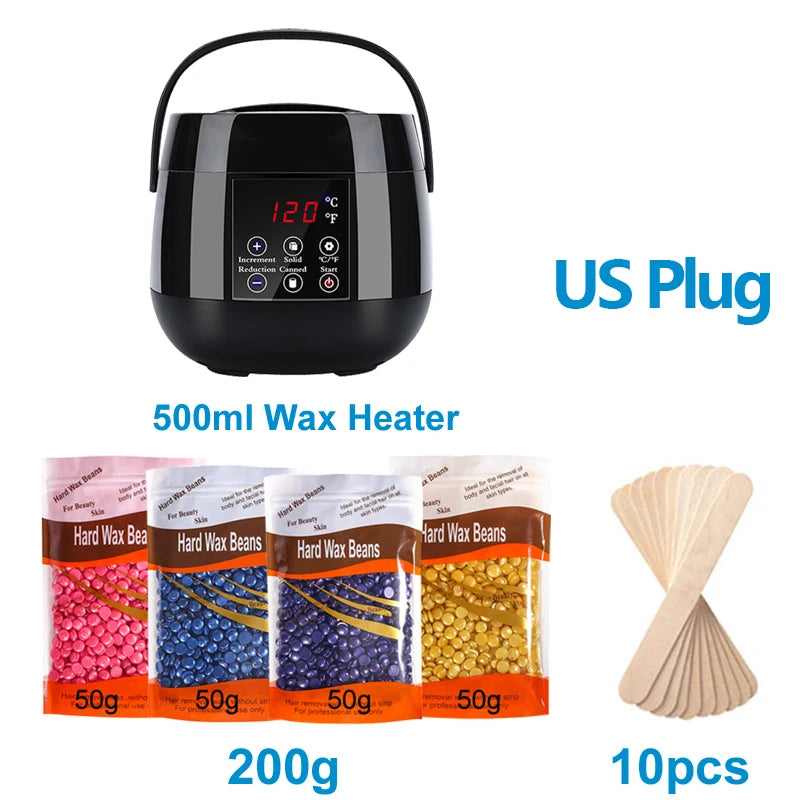 2026 Top Selling！500ML Wax Heater Warmer Hair Removal Wax Machine SPA Body Epilator Wax Pot LCD Temperature Display/Wax Bean Peaceful Pleasures Health and Wellness 045-B-US-200g