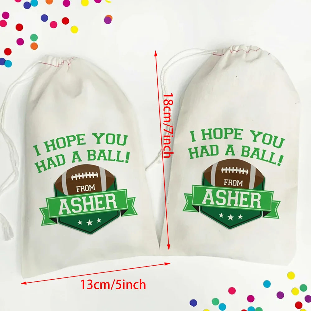 Custom Football Party Favor Bags | Birthday & Baby Shower Party Favor Bags Peaceful Pleasures Health and Wellness