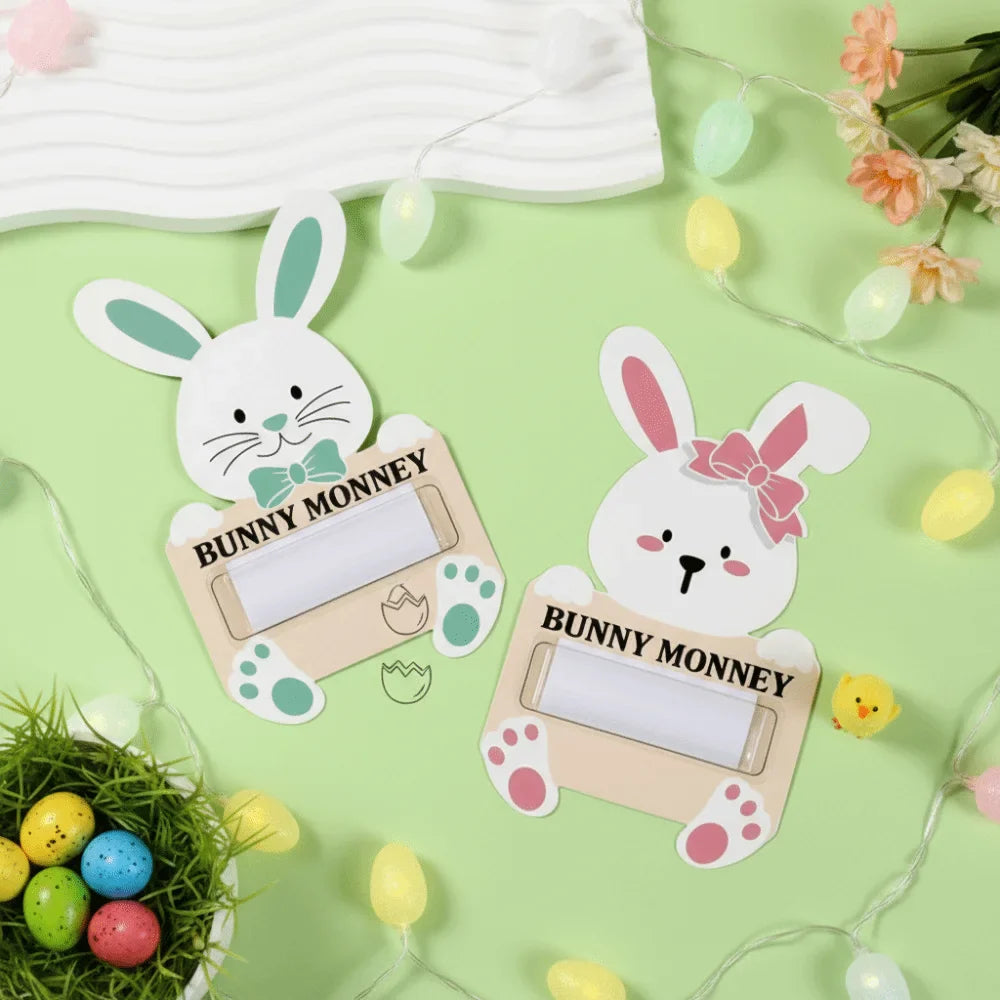 6-Pack Easter Bunny Cash Holders | Cute Cartoon Money Wallets