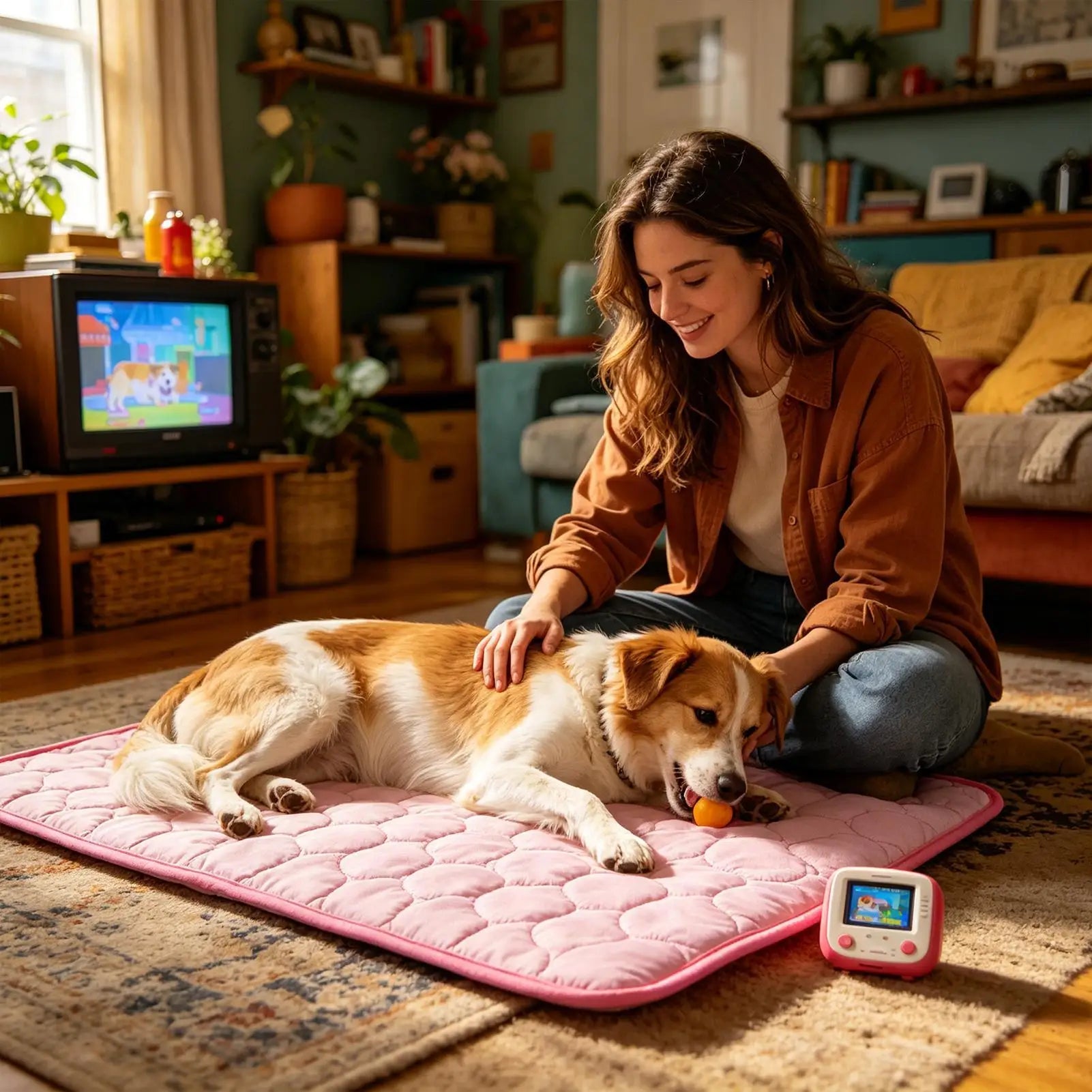 Cooling Dog Mat Washable Heat Relief Ice Rug 100x75cm Self Cooling Pet Mat For Small Medium Large Dog Kitten Crate Kennel Floor Peaceful Pleasures Health and Wellness