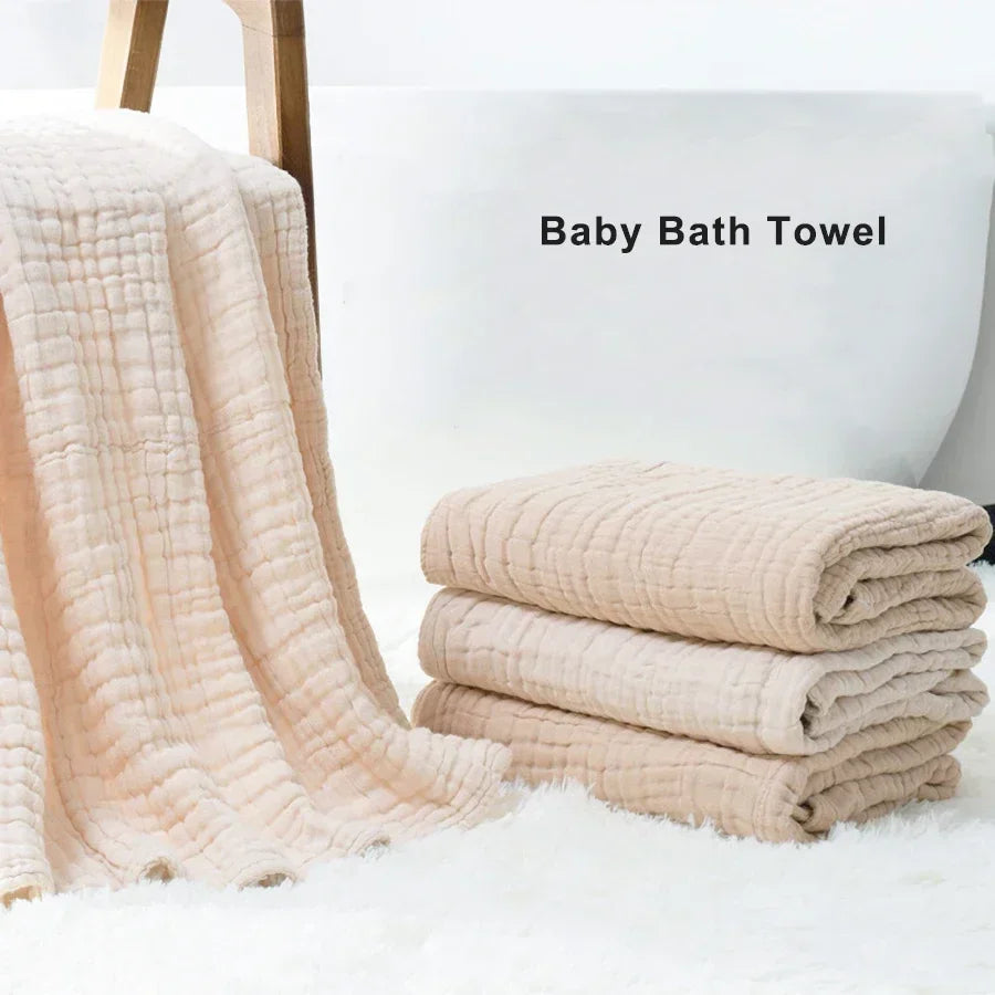 6-Layer Muslin Baby Swaddle Blanket & Bath Towel 105x105cm