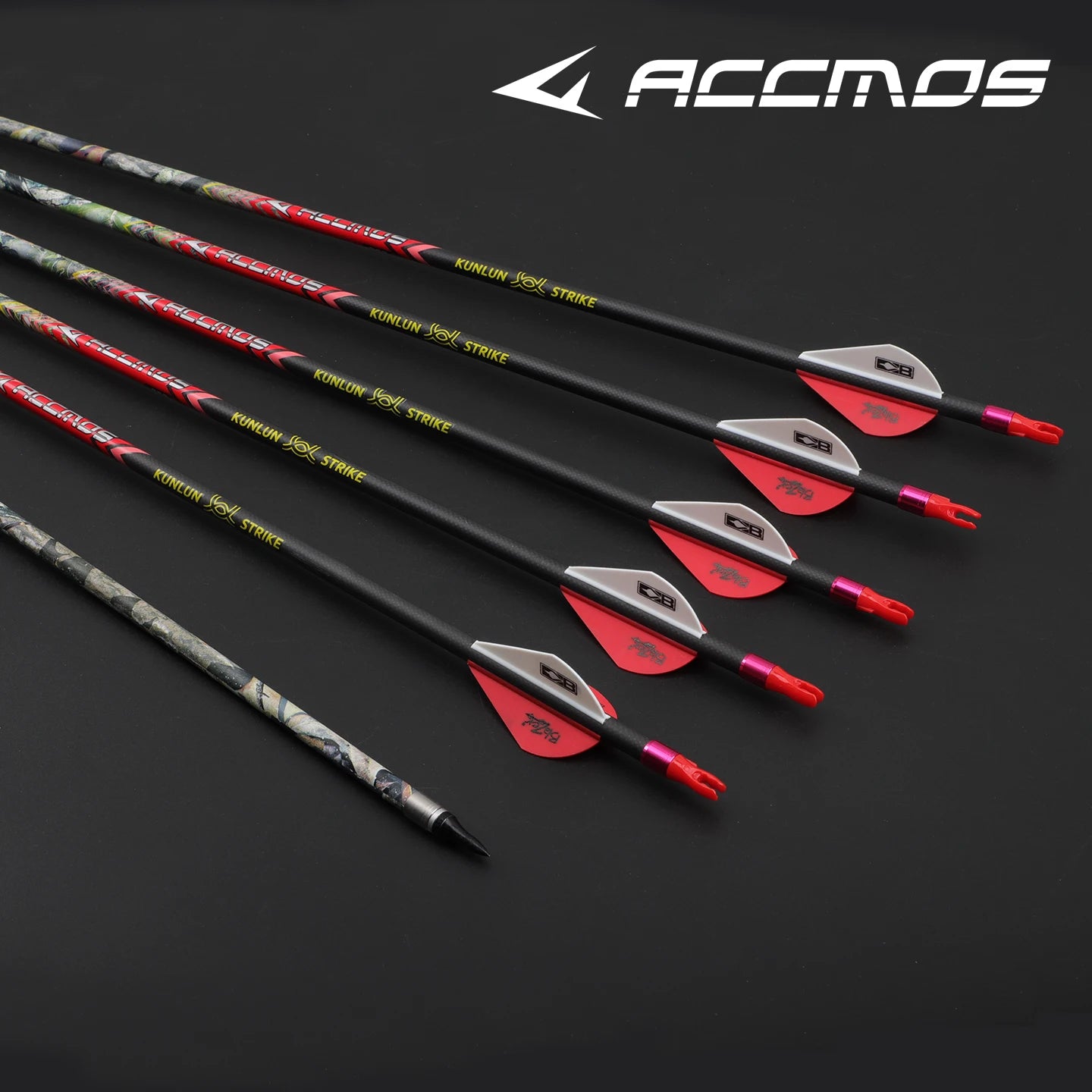 ACCMOS Arrow ID6 Spine 450 Pure Carbon Arrows Hunting Target Shooting