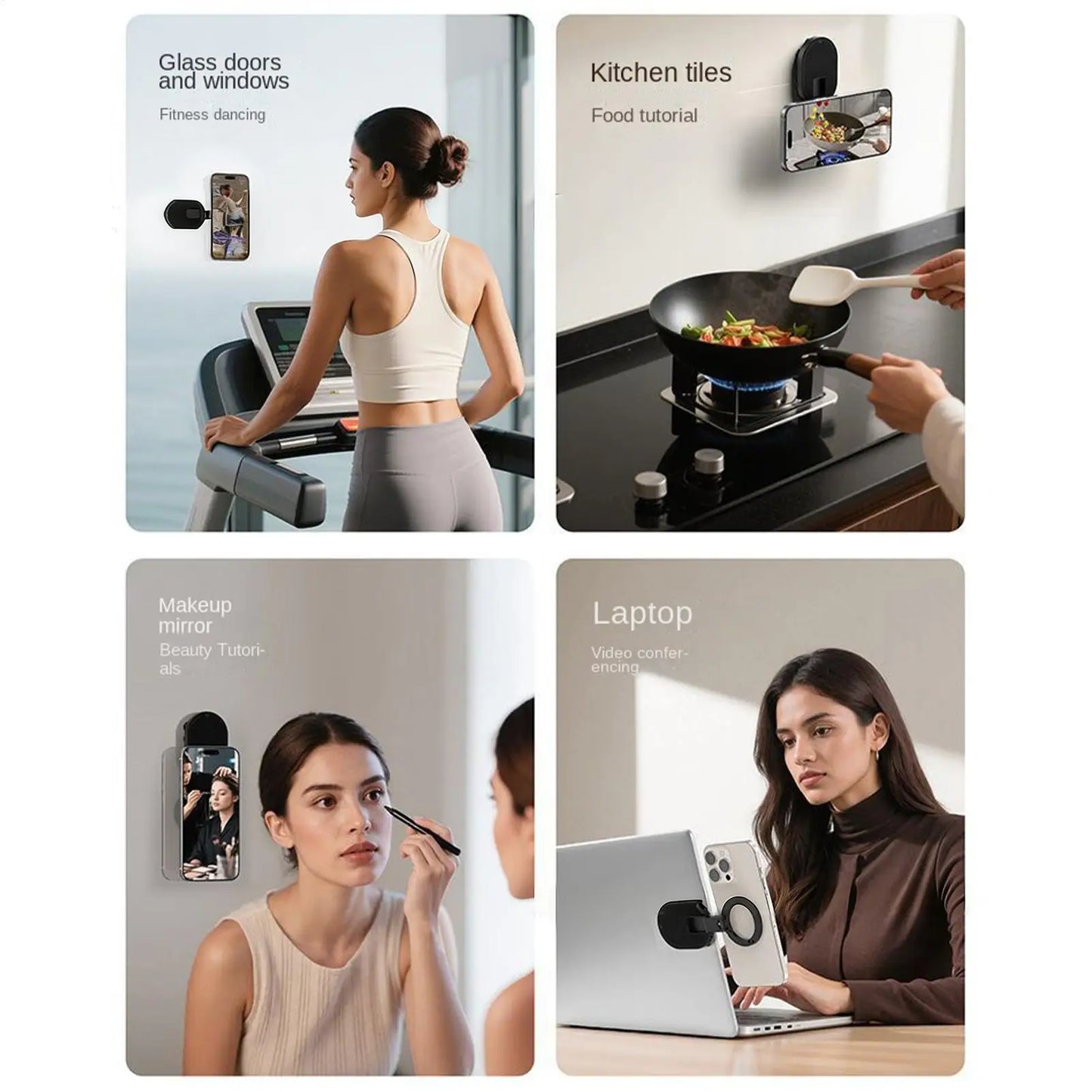 Magnetic Suction Cup Phone Stand | Foldable 360° Mount
